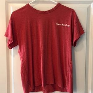 rag & bone Red Short Sleeve Tee